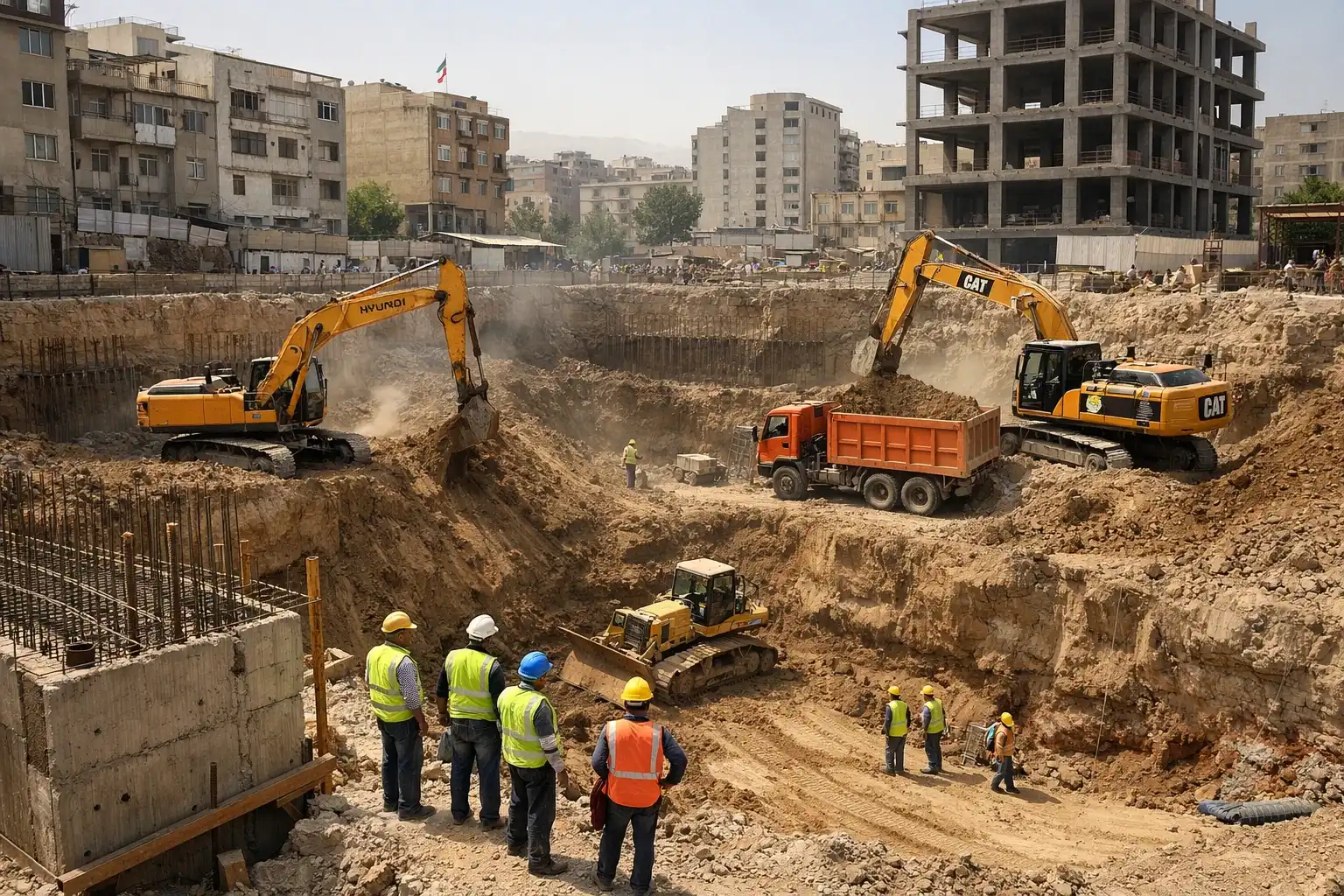 تخریب و گود برداری ساختمان 